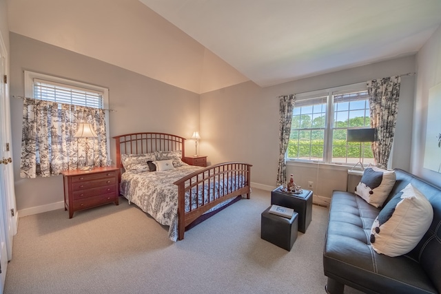1032 Fishing Bay Rd, Deltaville, VA 23043 - bedroom featuring carpet and vaulted ceiling