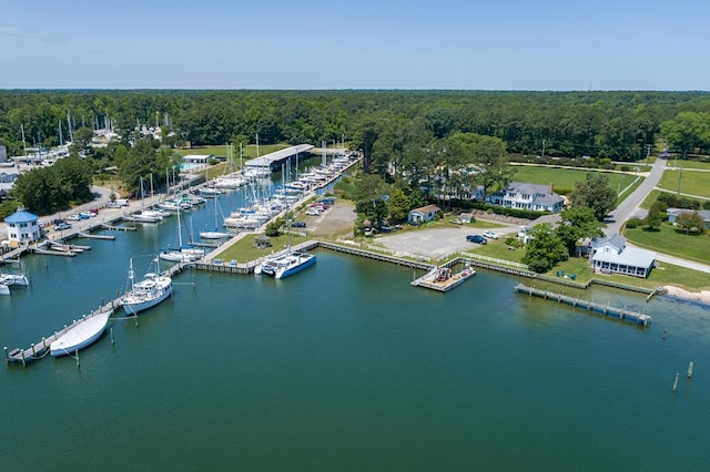 1032 Fishing Bay Rd, Deltaville, VA 23043 - bird's eye view of a heavily wooded area