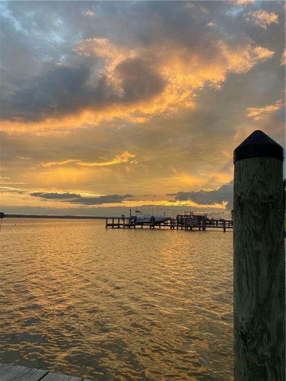 146 Rappa Point Rd, Warsaw, VA 22572 - water view featuring a dock