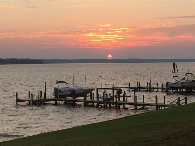 146 Rappa Point Rd, Warsaw, VA 22572 - dock area with a water view and boat lift