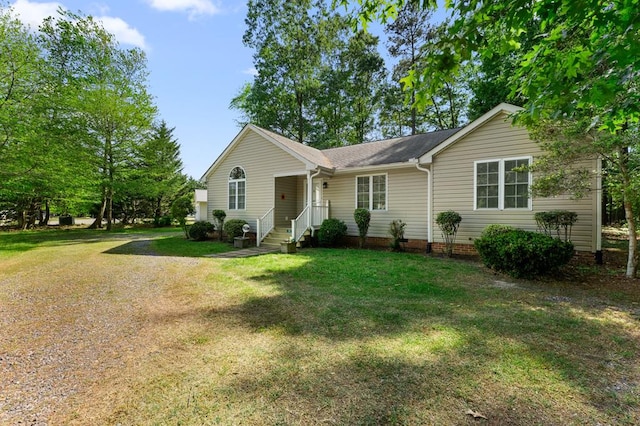 326 Chase St, Kilmarnock, VA 22482 - single story home with a front yard and roof with shingles