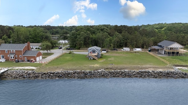 1150 Brammer Dr, Heathsville, VA 22473 - view of subject property featuring a nearby body of water and a heavily wooded area