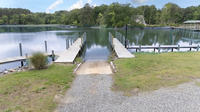1150 Brammer Dr, Heathsville, VA 22473 - dock area with a view of trees and a water view