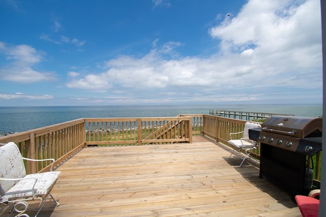 1150 Brammer Dr, Heathsville, VA 22473 - deck featuring a grill and a water view