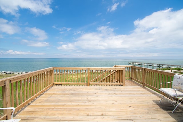 1150 Brammer Dr, Heathsville, VA 22473 - wooden deck featuring a water view
