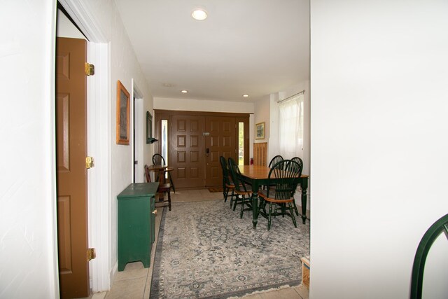 1150 Brammer Dr, Heathsville, VA 22473 - corridor featuring light tile patterned floors and recessed lighting