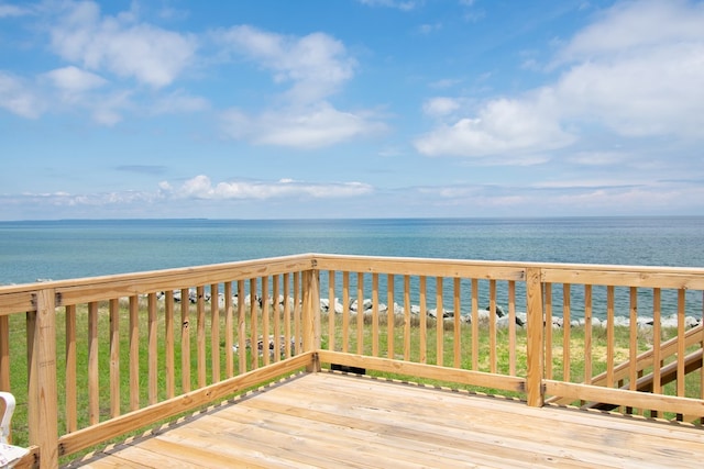 1150 Brammer Dr, Heathsville, VA 22473 - deck featuring a water view