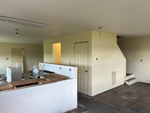 kitchen with electric range oven