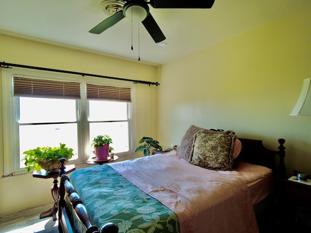 bedroom with ceiling fan