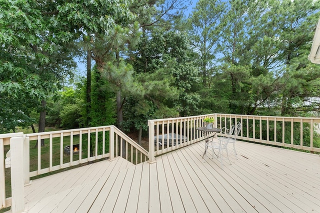 367 Edgewater Ln, Montross, VA 22520 - wooden deck featuring view of scattered trees