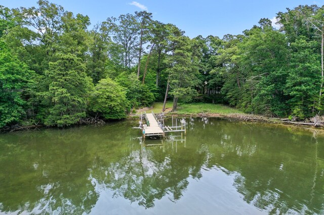 367 Edgewater Ln, Montross, VA 22520 - dock area with a water view and a forest view