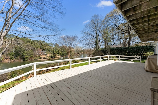 269 The Ln, Irvington, VA 22480 - wooden deck featuring a water view