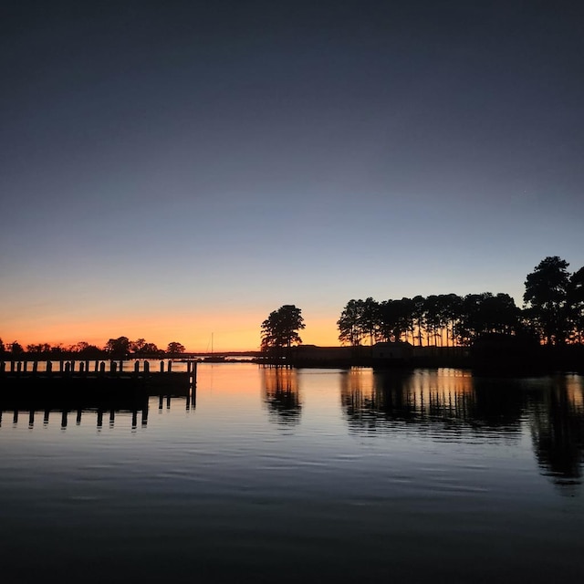 water view with a dock