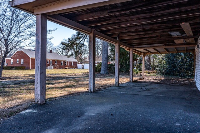 view of patio / terrace featuring a carport