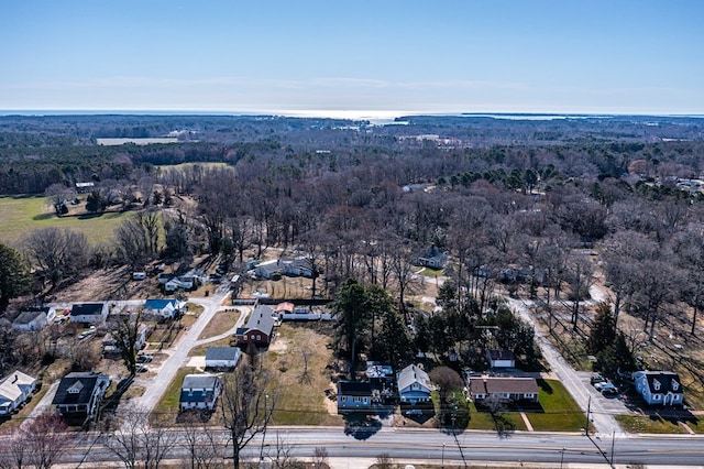 aerial view with a forest view