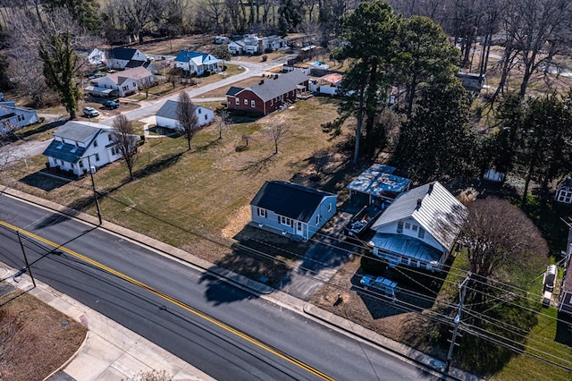 drone / aerial view with a residential view