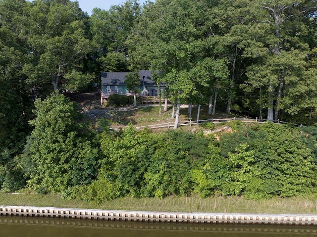 1061 Twiggs Ferry Rd, Hartfield, VA 23071 - view of yard featuring a water view and a forest view