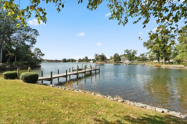 326 Coppedge Farm Rd, White Stone, VA 22578 - dock with a water view and a yard