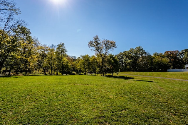 view of grassy yard