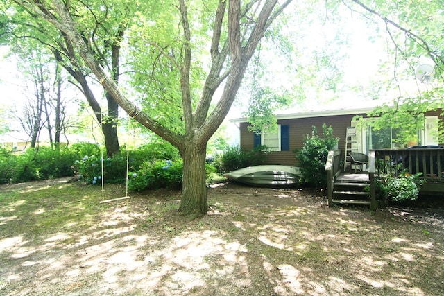 436 W Point Rd, Lancaster, VA 22503 - view of yard with a wooden deck