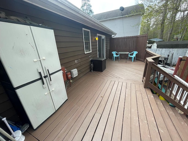 wooden deck with fence
