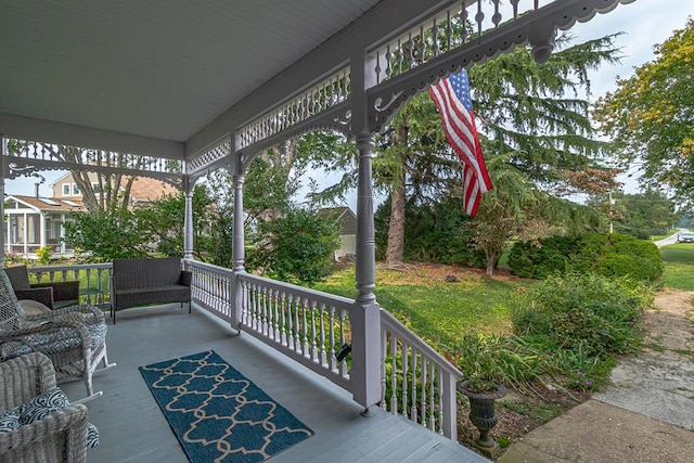 exterior space featuring a porch