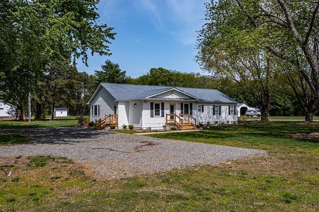 2920 Newmans Neck Rd, Heathsville, VA 22473 - single story home featuring a front yard and gravel driveway