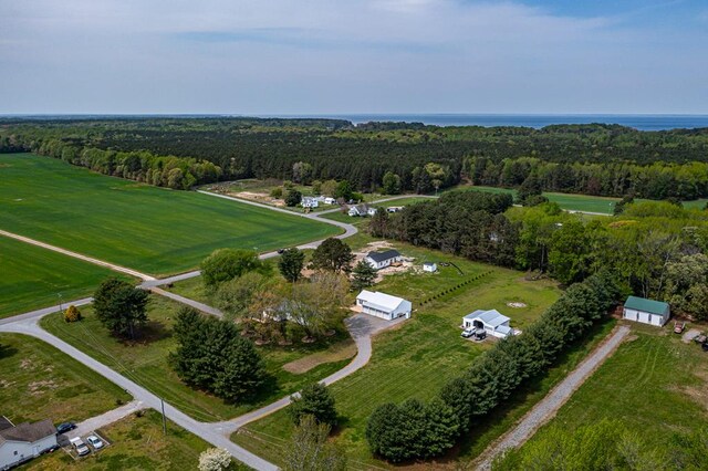 2920 Newmans Neck Rd, Heathsville, VA 22473 - aerial overview of property's location with a forest