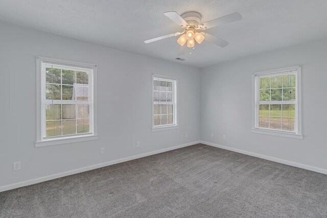 2920 Newmans Neck Rd, Heathsville, VA 22473 - carpeted empty room featuring healthy amount of natural light, baseboards, and a ceiling fan