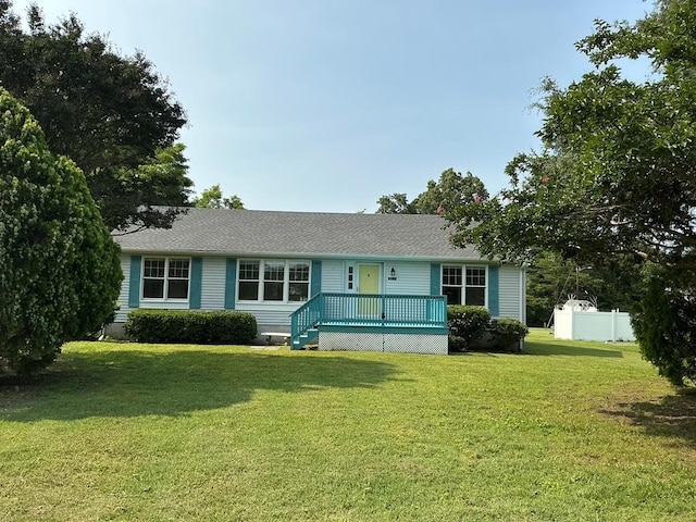 827 Travelers Rest Rd, Hague, VA 22469 - view of front facade featuring a deck