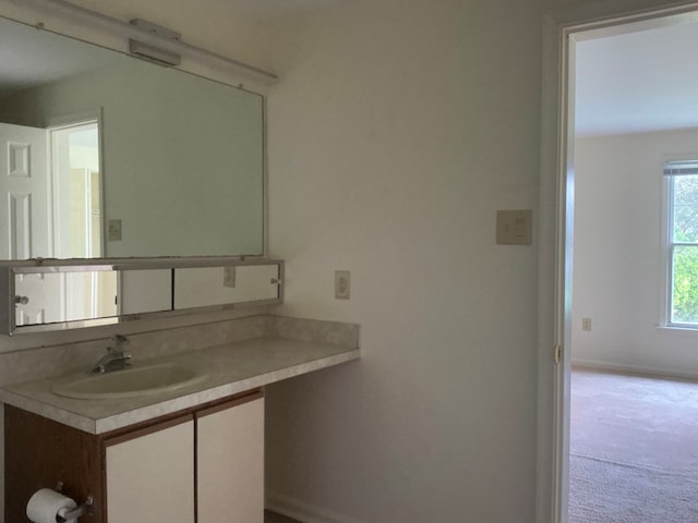 827 Travelers Rest Rd, Hague, VA 22469 - bathroom with vanity and baseboards