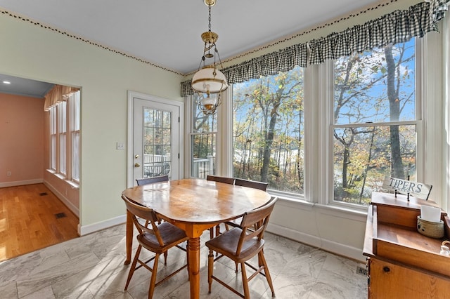 view of dining room