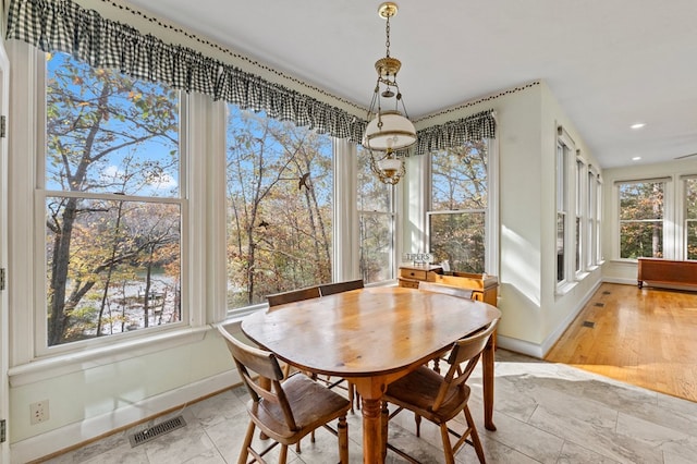 view of dining area