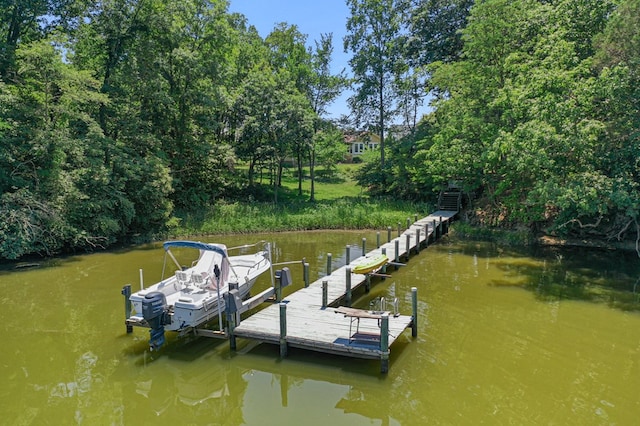 309 Nomini Bay Dr, Montross, VA 22520 - dock area with a water view and view of wooded area