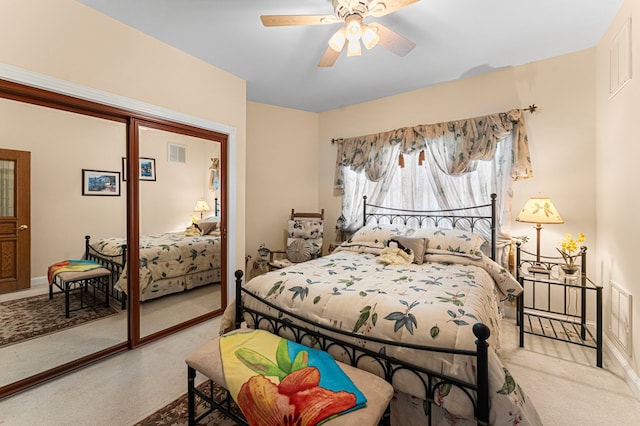 309 Nomini Bay Dr, Montross, VA 22520 - bedroom featuring carpet floors and ceiling fan