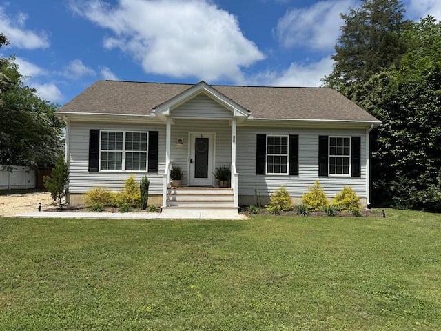 230 Roseneath Ave, Kilmarnock, VA 22482 - view of front facade with a front lawn and a shingled roof
