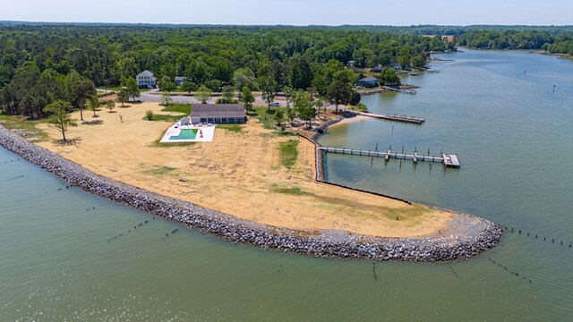 62 Denver Rd, Heathsville, VA 22473 - drone / aerial view of a forest and a large body of water