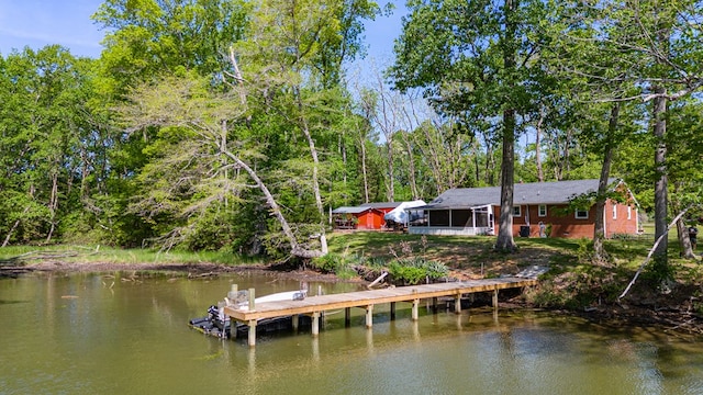 62 Denver Rd, Heathsville, VA 22473 - dock with a water view and a wooded view