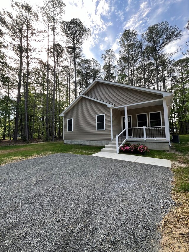 366 N Glebe Rd, Montross, VA 22520 - view of front of property with a porch and cooling unit