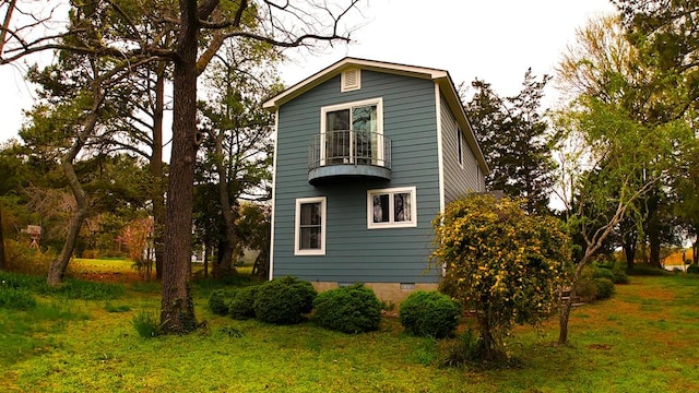 2012 Millenbeck Rd, Lancaster, VA 22503 - view of property exterior featuring crawl space and a balcony