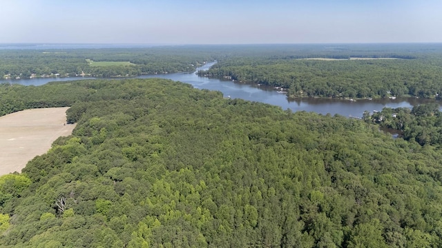 1026 Hoecake Rd, Lancaster, VA 22503 - drone / aerial view of a heavily wooded area and a nearby body of water