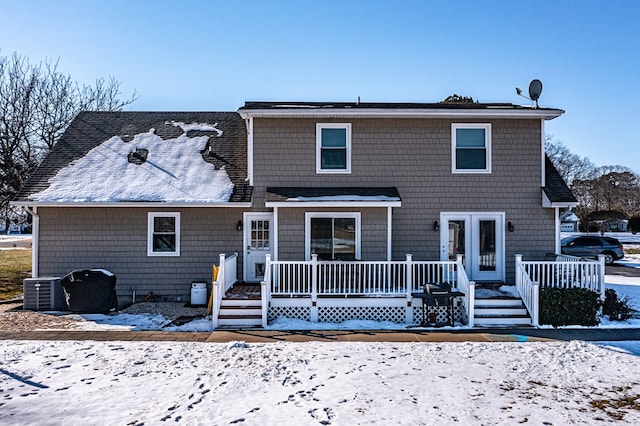 view of front of house featuring central AC unit