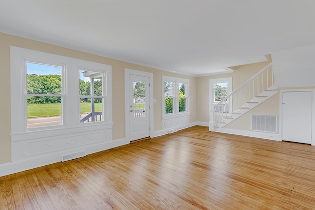 19 Wharton Grove Ln, Weems, VA 22576 - foyer entrance featuring stairs and light wood-style flooring
