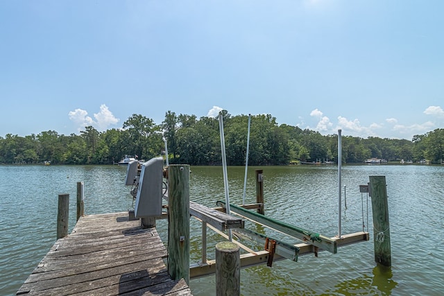 912 Levelgreen Rd, Lancaster, VA 22503 - dock area with a water view and a view of trees