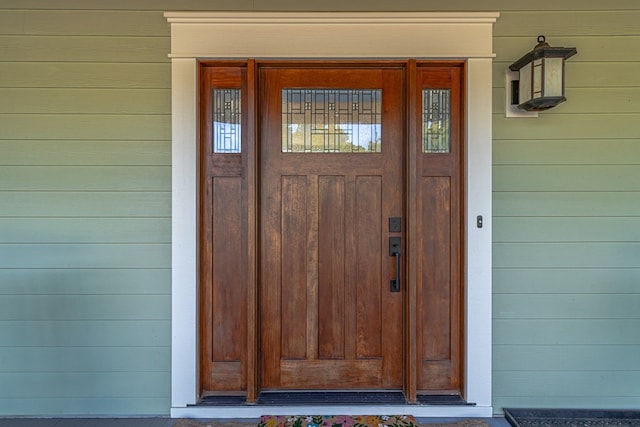 view of doorway to property