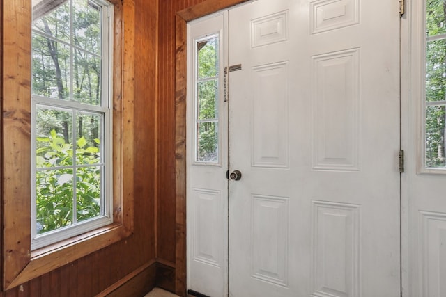 63 Pioneer Trl, Hague, VA 22469 - doorway featuring wooden walls