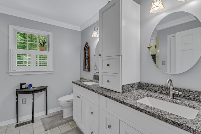 3503 Canal Rd, Farnham, VA 22460 - full bath featuring double vanity and crown molding