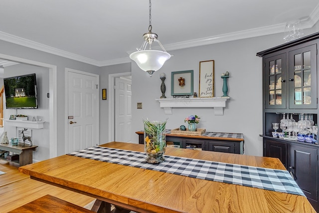 3503 Canal Rd, Farnham, VA 22460 - dining room with crown molding and wood finished floors