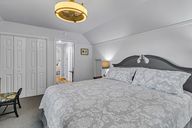 3503 Canal Rd, Farnham, VA 22460 - carpeted bedroom featuring a closet and lofted ceiling