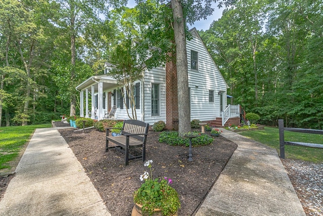 3503 Canal Rd, Farnham, VA 22460 - view of home's exterior featuring a porch and a yard